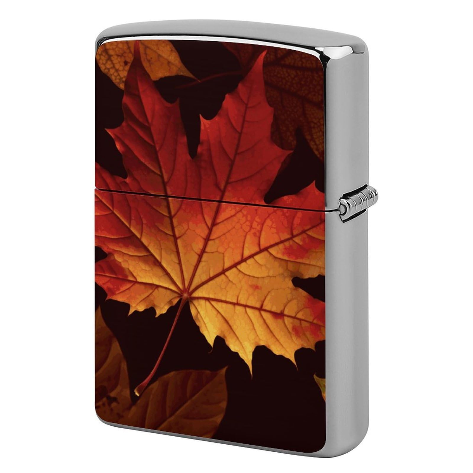 Fall Autumn Leaves Lighter Case for Men, Personalized Lighter Cover for Valentine's Day Gifts, Flip-Top Lighters Shell for Outdoor, Portable Lighters Protective Sleeve