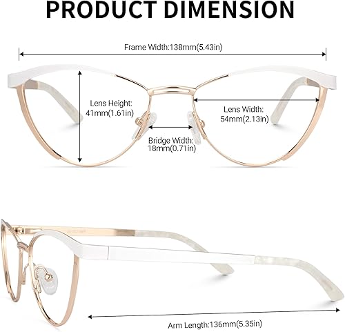 Miniatura 4 de Zeelool Lentes de bloqueo de luz azul con diseño de ojo de gato para mujer Sydney FM0125