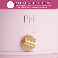 Vista 6 de Paris Hilton Olla de cocción lenta manual de 6 cuartos de galón, cuenta con tres ajustes (bajo, alto, cálido), inserto de gres naturalmente Rosado