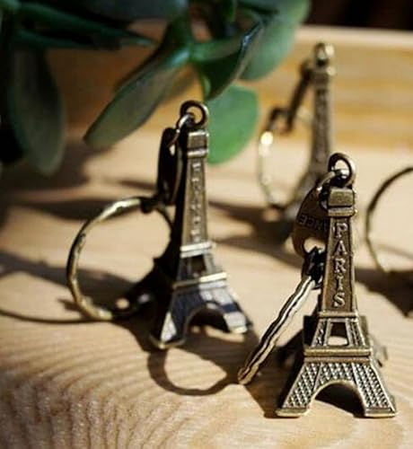 Miniatura 3 de TANGMENGXI Llavero de la Torre Eiffel favorece el llavero encantador del recuerdo de la decoración 3D, llaveros franceses de los recuerdos