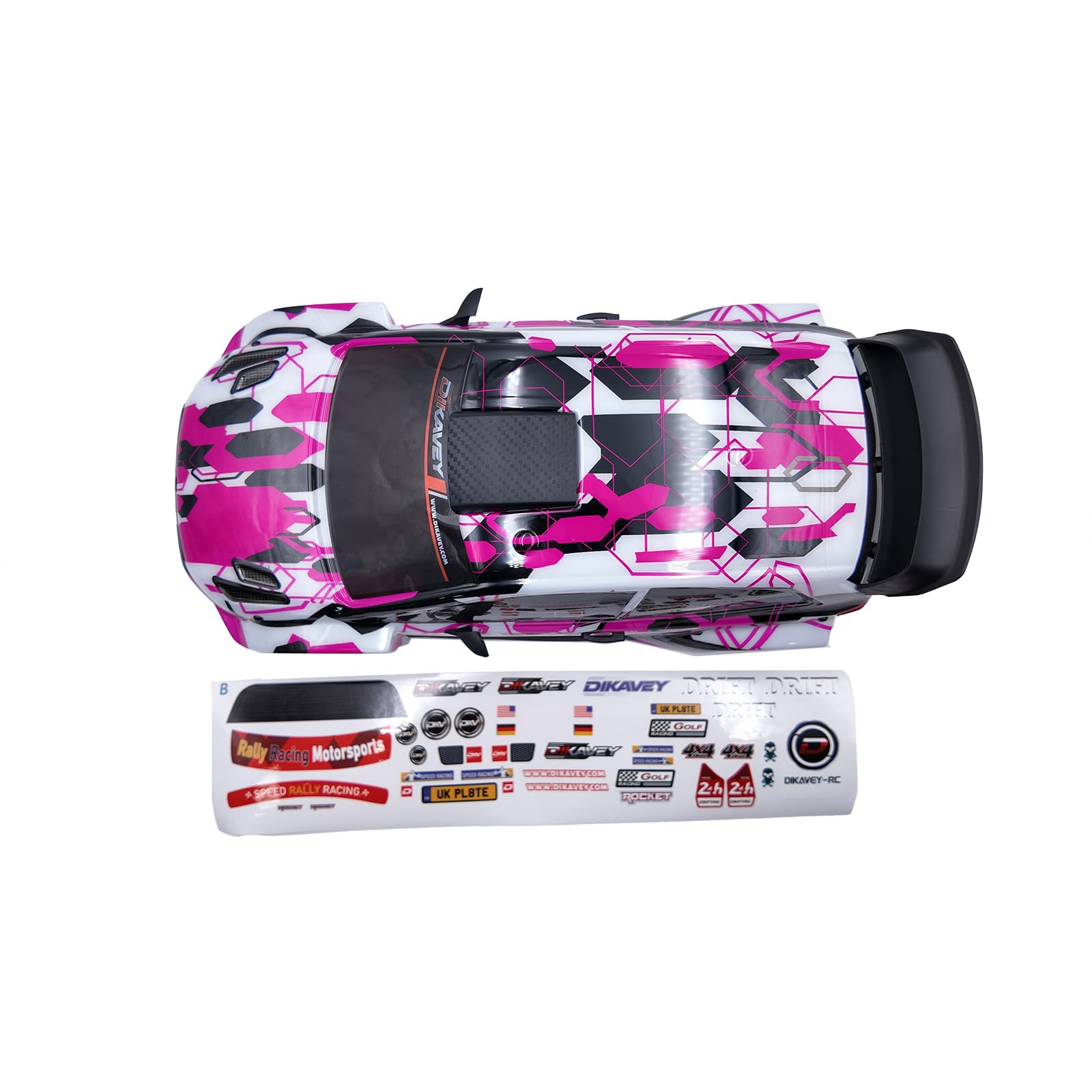 DIKAVEY RC Brushless Truck 1/16 PC Car Shell, 1PCS RX12-Pink