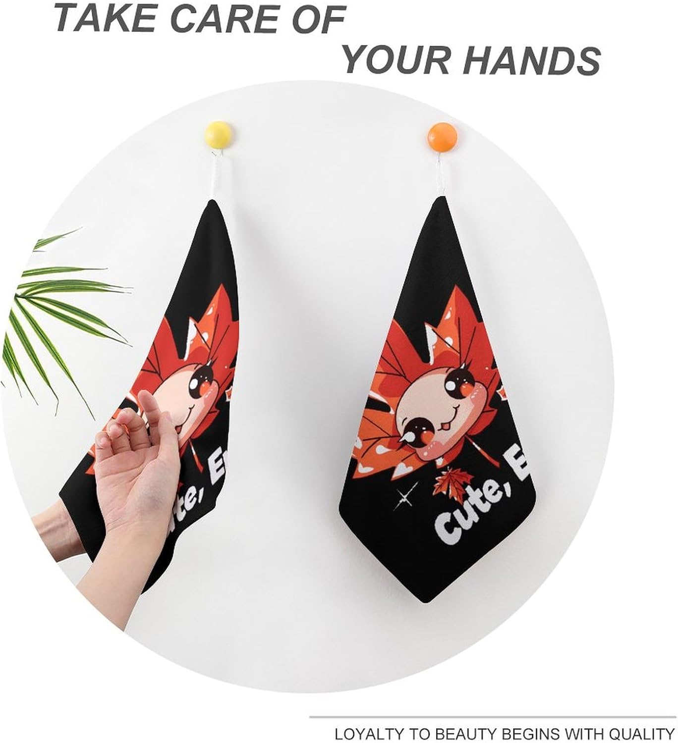 Eh Canadian Flag Maple Leaf Hand Towels for Bathroom Kitchen Towels Small Towel Handkerchiefs with Hanging Loop 4PCS