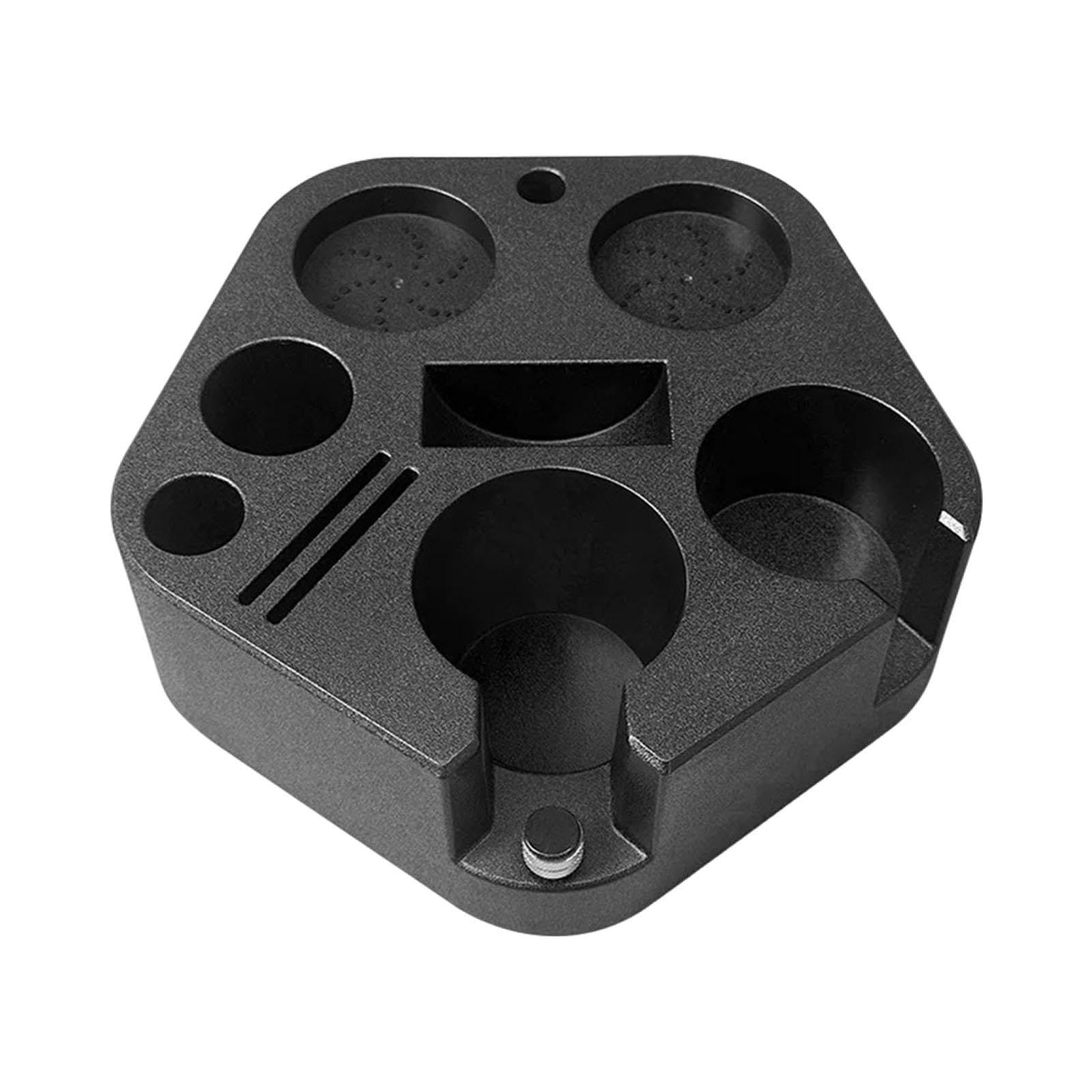 Espresso Tamperstation: Multifunktionaler Tamperhalter mit Aufbewahrungsmöglichkeit für Kaffeezubehör Und Rutschfester Oberfläche für Küche, Büro Und, 58 Mm