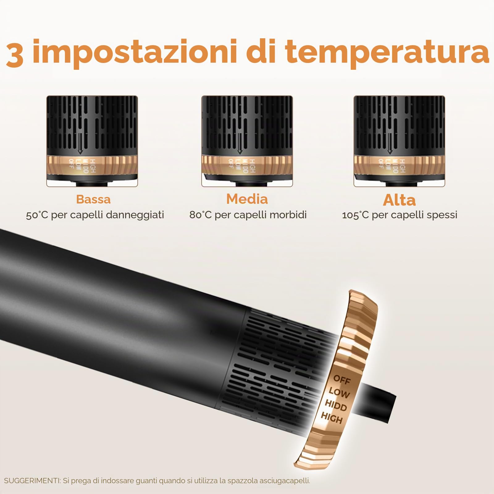 Air Styler Pro - Asciugacapelli 6 in 1, 1000 W, spazzola soffiante per capelli, spazzola per asciugacapelli, multifunzione, per capelli ricci e lisci, temperatura velocità del vento regolabile