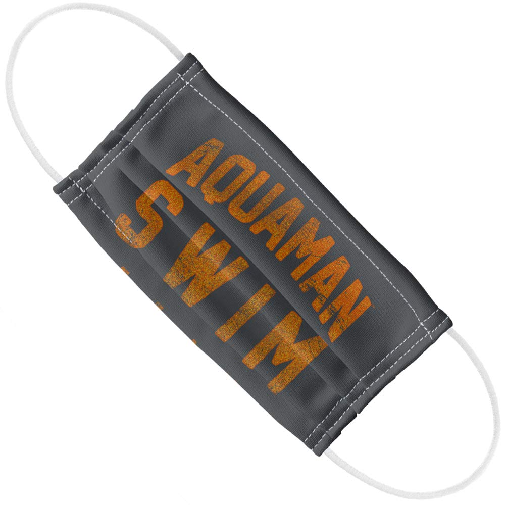 Popfunk Aquaman Swim Team 1-Ply Reusable Face Mask Covering with Adjustable Nose Wire, Unisex