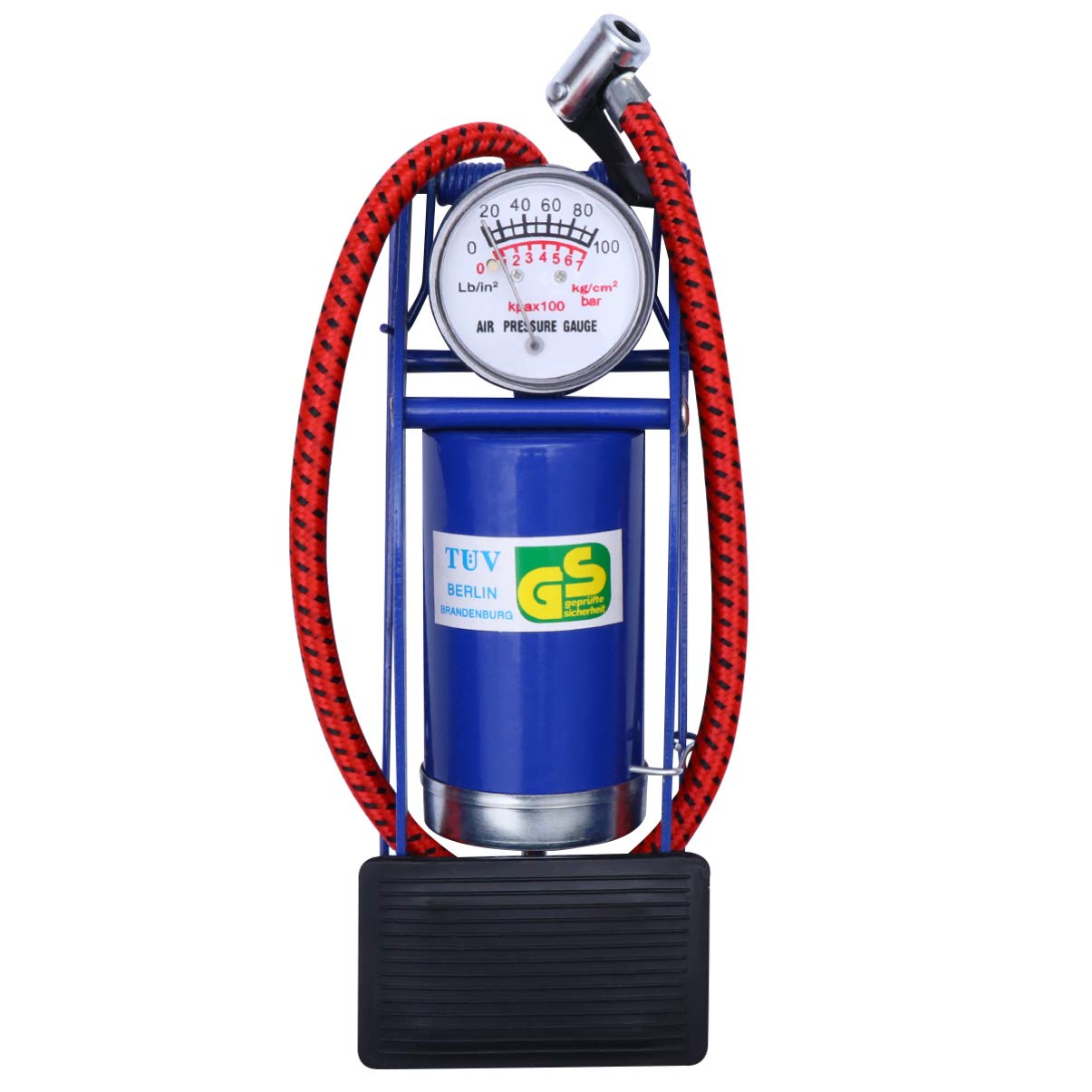 BESPORTBLE Mini Bike Portable Air Compressor Activated Floor Pump Lightweight Foot Pump with Gauge Ergonomic Tire Inflator Cycling Supplies for Motorbike Bike Mini Bike Portable Air Compressor