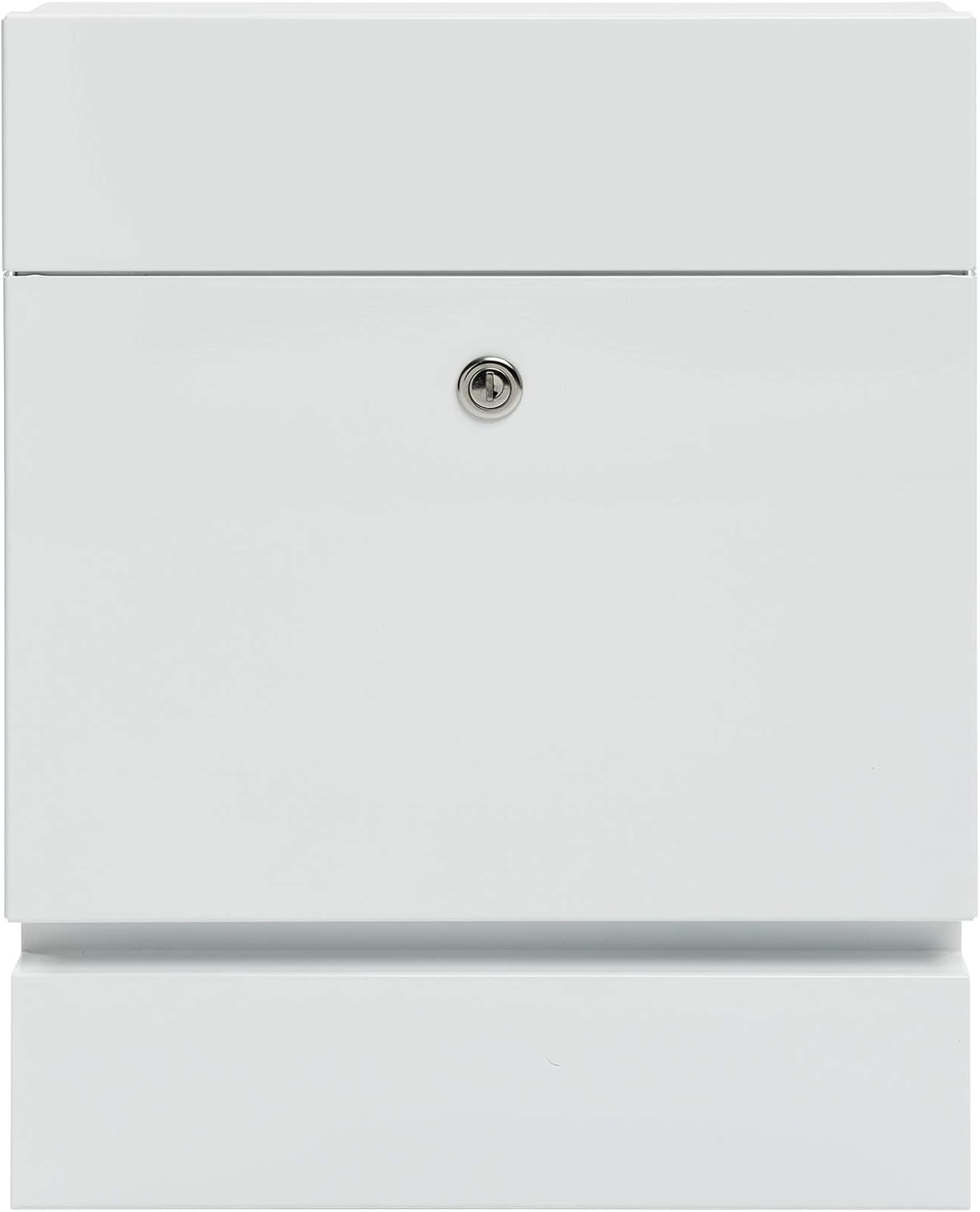 MEFA 161010DE Serenade 163 Letterbox with Newspaper Holder White with Security Lock Size 400 x 350 x 140 mm
