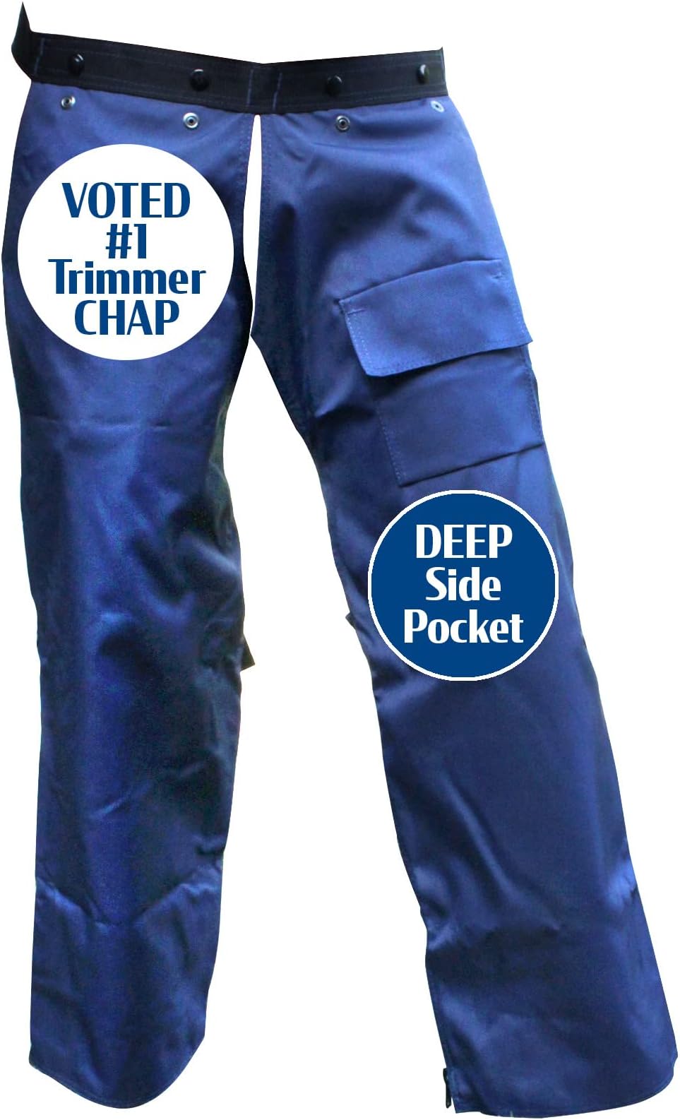 Protective Trimmer Safety Chaps, Navy Blue, Size 40"