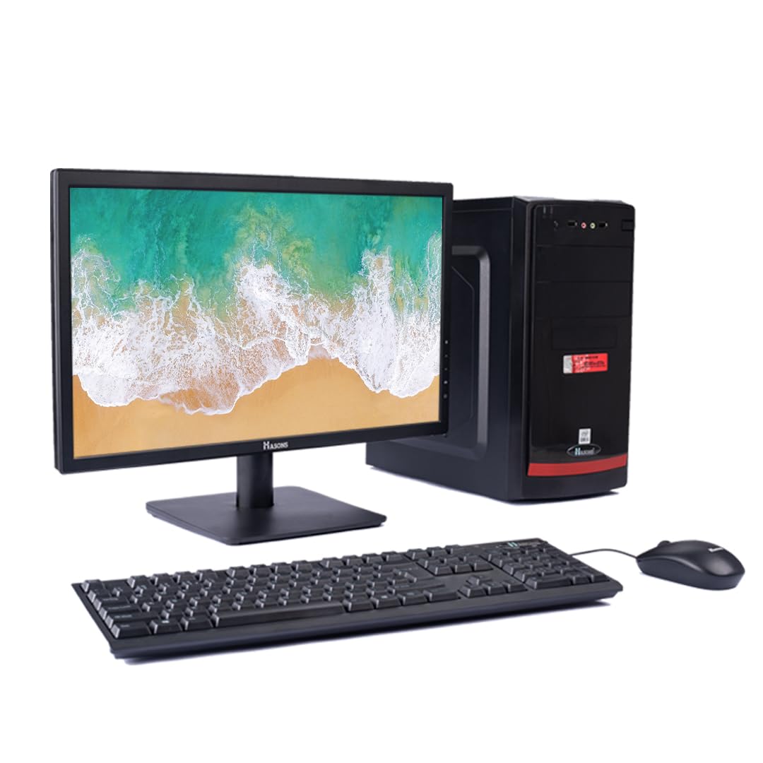 HASONS R710H1622 Core i7, Window 10 Pro, RAM: 16GB DDR4, RAM Upgradable Up to 34GB, Storage: 1TB HDD, Screen 21.5 inch, Desktop Computer PC
