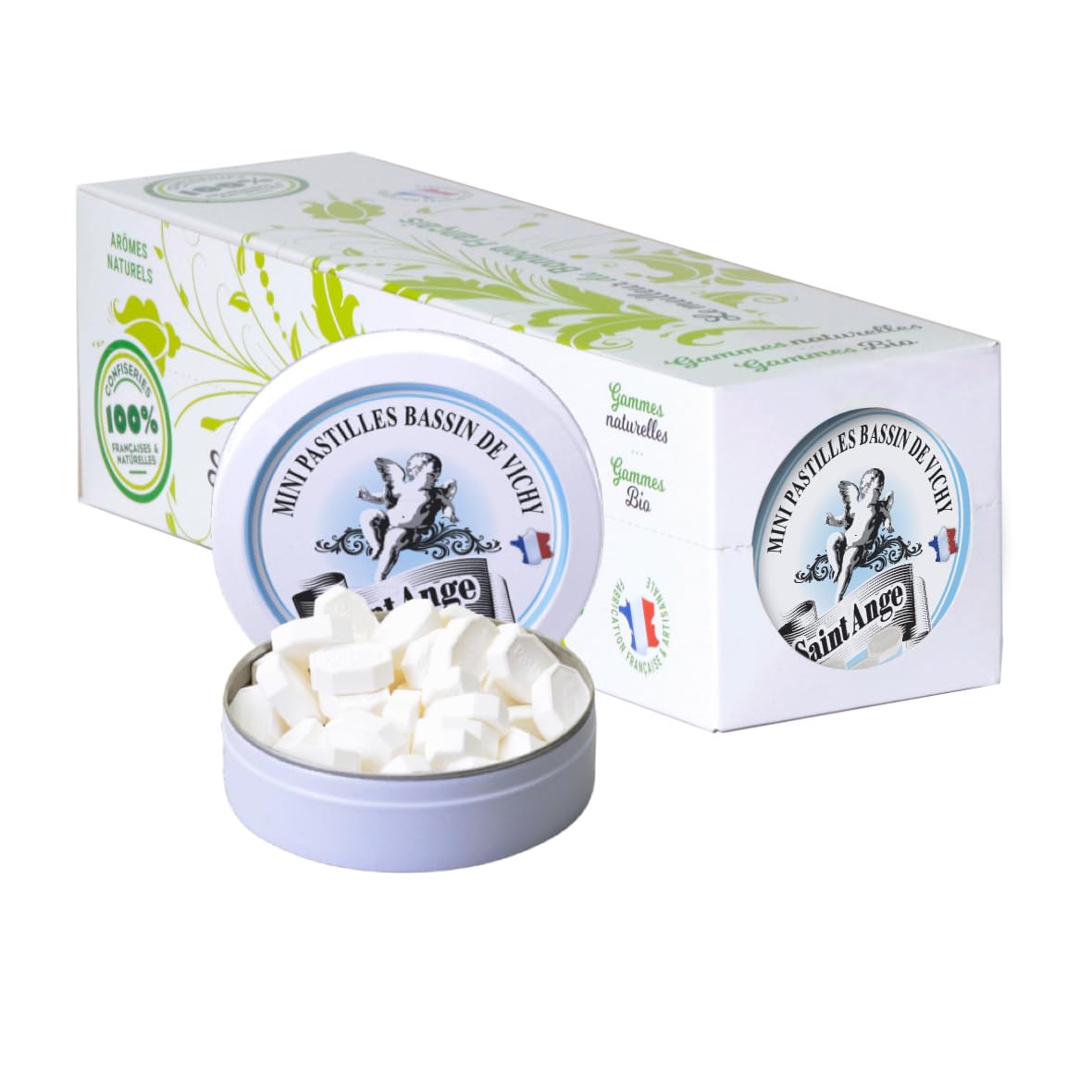 Barquette 10 boites Mini Pastilles Vichy | Bonbons Traditionnels 100% Français | Format économique