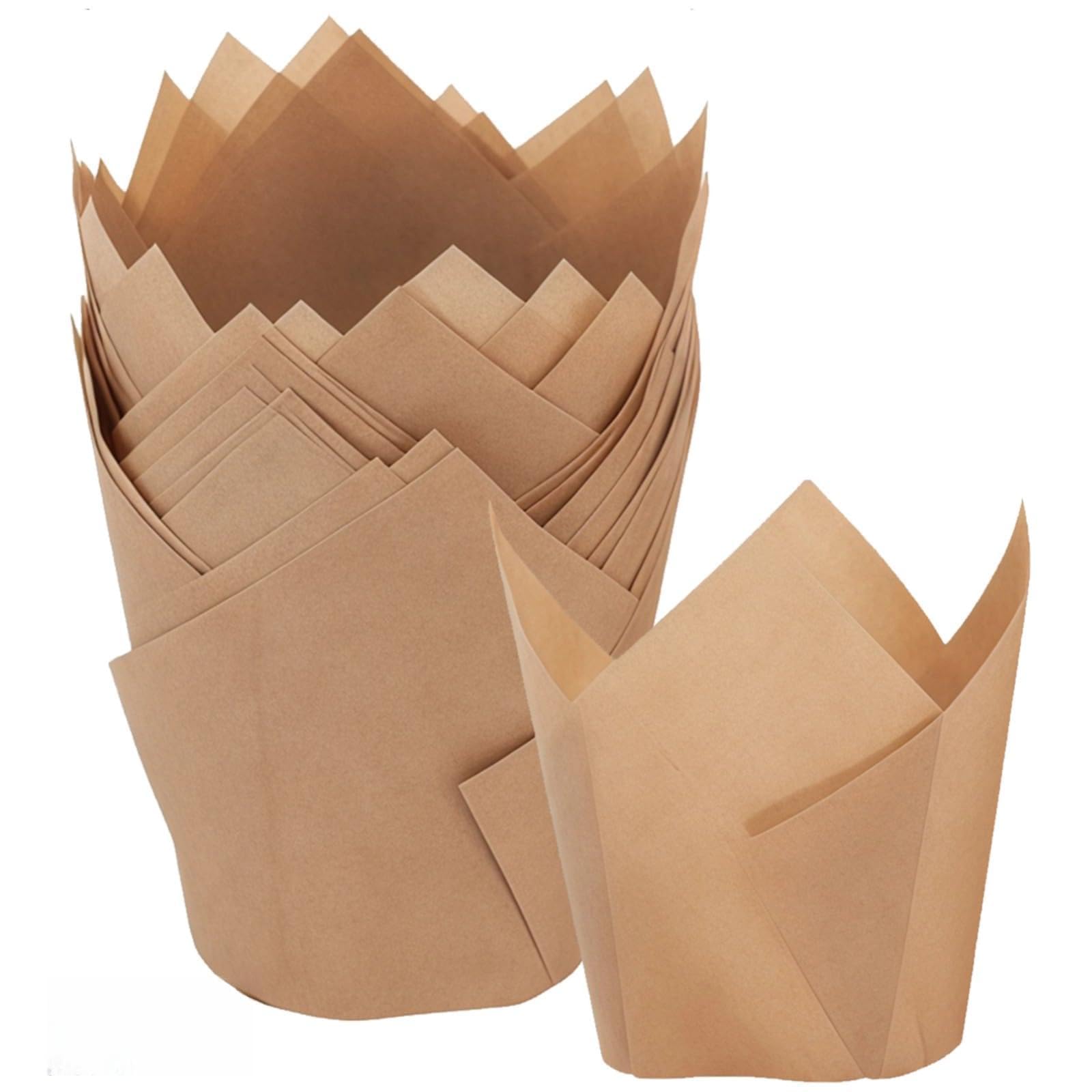 300 Stk. Muffinförmchen aus Backpapier, fettabweisend, Jumbo Cupcake-Liner im Blütenblatt-Design, hitzebeständig für Kuchen, Muffins und mehr, für Zuhause und Gewerbe