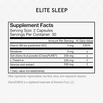 Momentous Elite Sleep Capsules, Melatonin, L-Theanine, Valerian Root