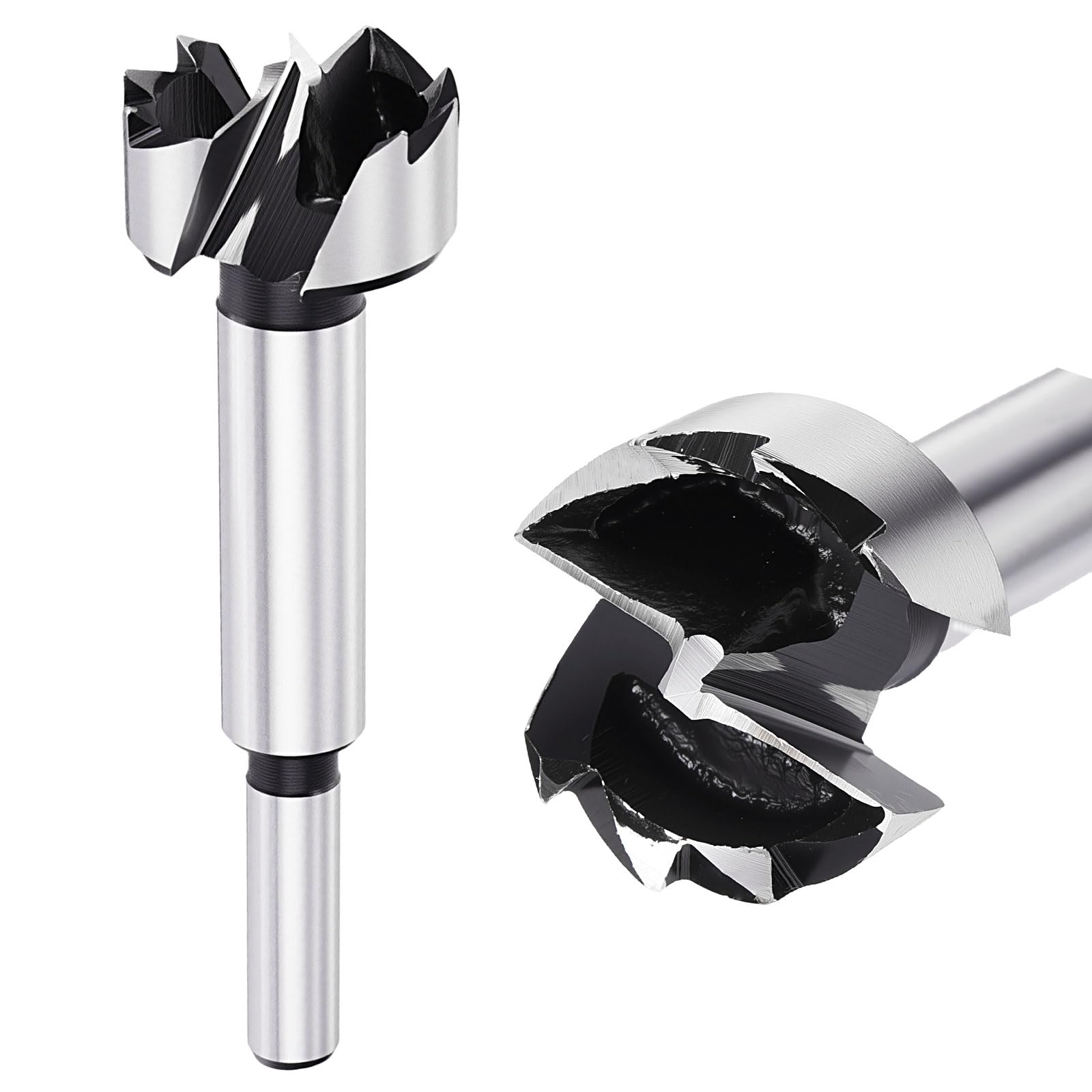 DTGN 26mm Forstner Drill Bit 1-1/32" Multi-Tooth Carbon Steel 2Pack Silver