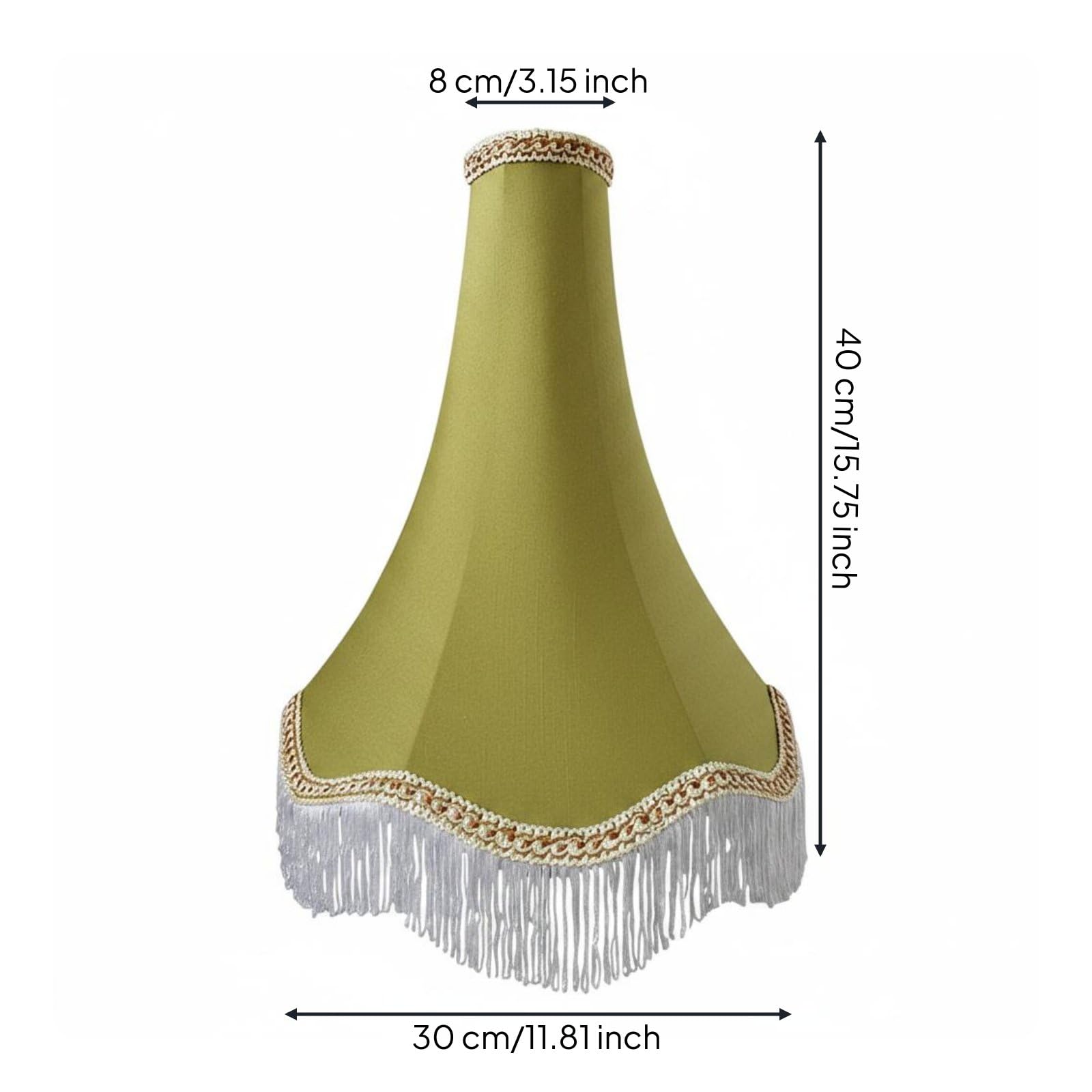 Lampenschirm Stoff Lampenschirm Schirm Abdeckung Leuchte Handgearbeitet mit Quasten Saum Klassischer Look für Vielseitige Einrichtung Warmes, Groß