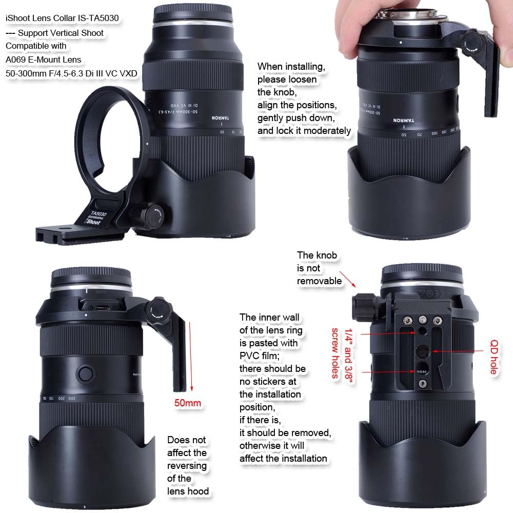 Amazon | iShoot レンズリング式三脚座、 Tamron レンズの互換性あり