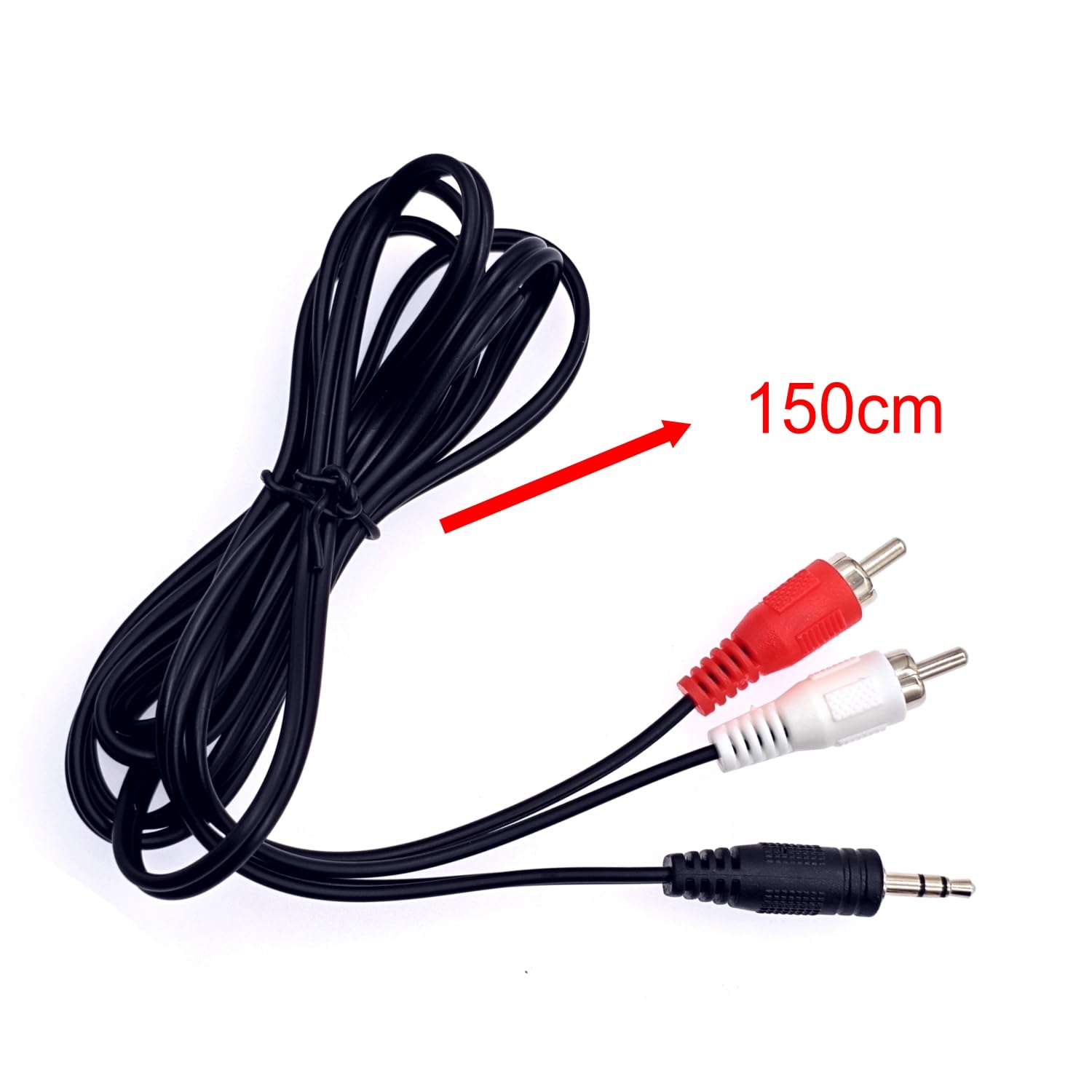 JZK 1,5 M Câble auxiliaire RCA vers 3,5 mm, fil haut-parleur vers connecteur RCA rouge blanc, câble phono mâle vers prise audio 3,5, câble adaptateur prise casque vers phono, câble adaptateur Hifi
