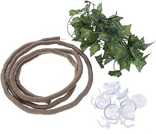 POPETPOP Animais Da Selva Répteis Decorações Da Selva Reptichip Árvores De Répteis Para Escalar Ramos De Répteis Tira De Rattan Videiras De Selva De Répteis Vinhas De Selva Para Recipiente