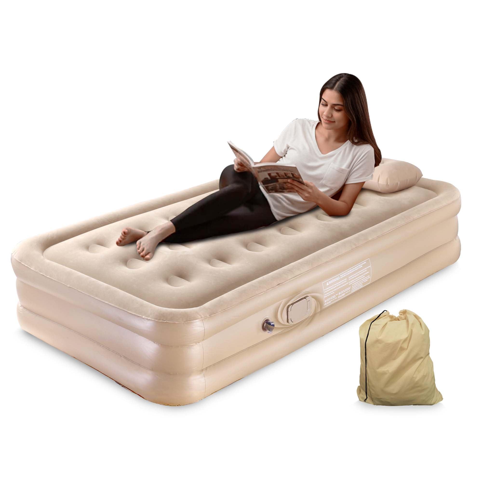 Robustt Portable Air Mattress with Built-in Pump (190 x 100 x 40 cms)| Double Layer Inflatable Bed for Home, Camping & Guest Use | Ultra-Comfortable Waterproof Airbed-picture-16