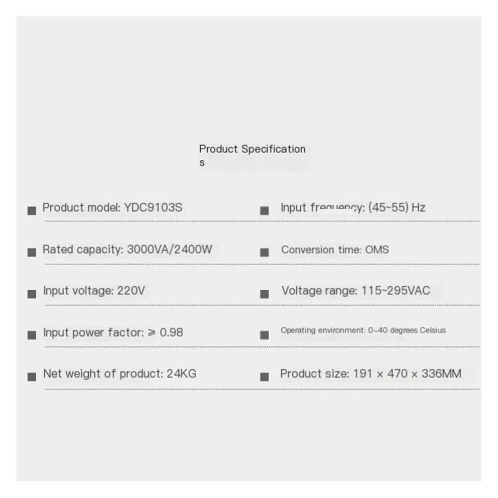 Gruppo di continuità UPS, UPS online YDC9103S 2700W 3000VA
