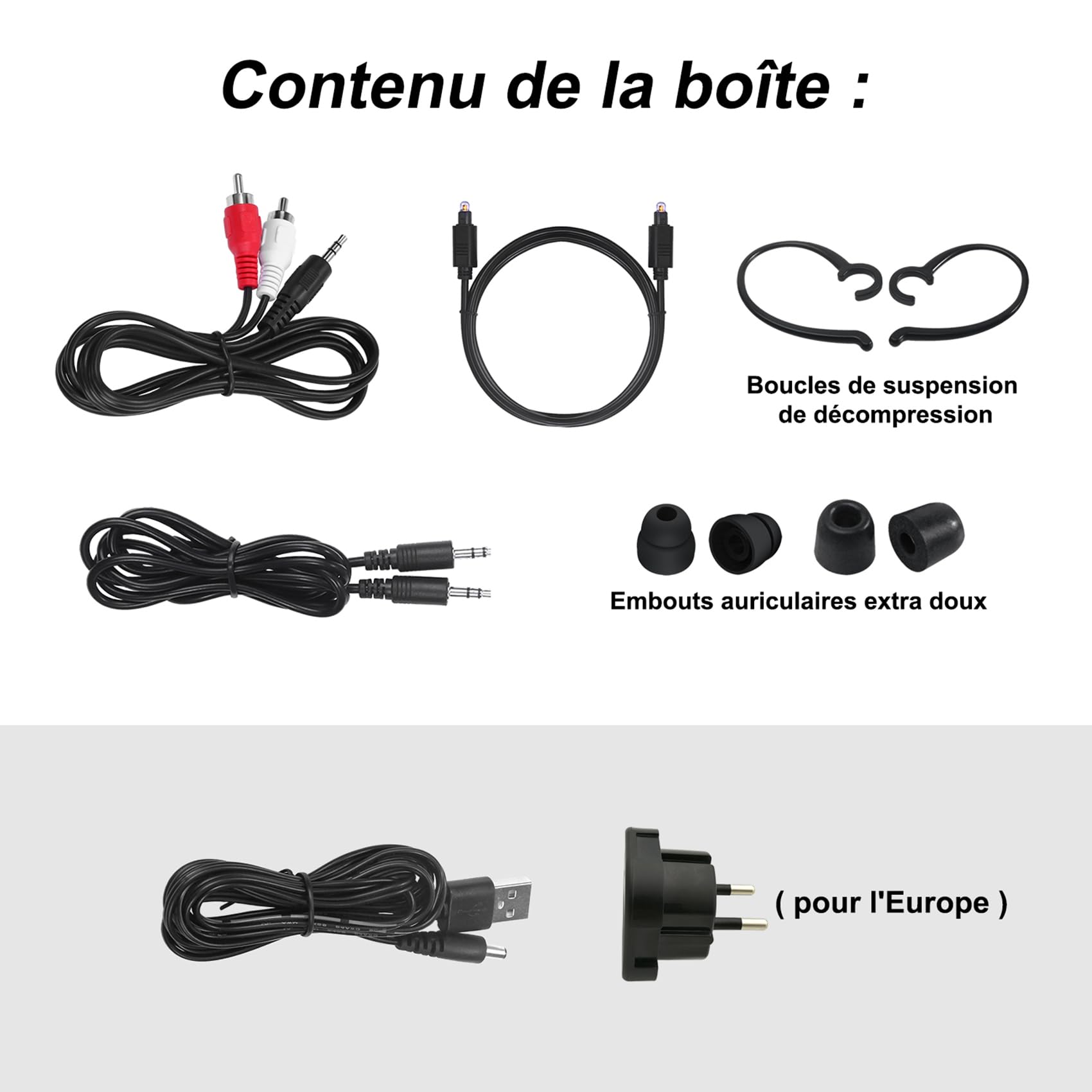SIMOLIO Casque TV sans Fil Séniors, Clarté des Dialogues, Batterie Rechange | Réglage Ton & Bal G/D, Mode Son Ambiant, Portée 50 Mètres, Émetteur/Station De Charge, Sans Délai, Optique/RCA/AUX, SM-824D1