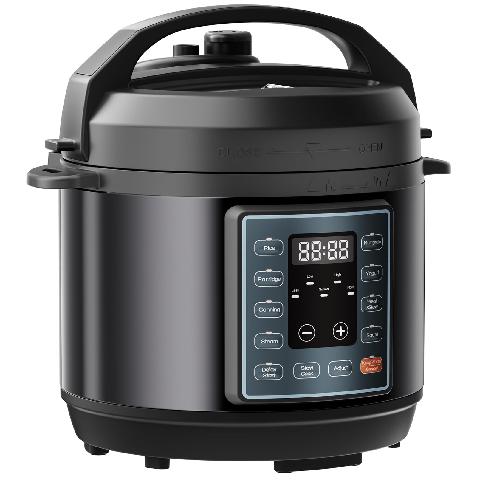 NEWBULIG Olla a presión eléctrica 10 en 1, 3 cuartos de horno, multicocina para arroz, estofado y vapor, pequeña olla programable programable de acero inoxidable con función de cocción lenta y bandeja