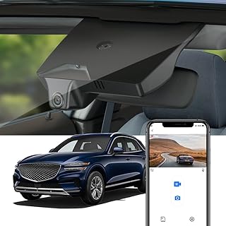 Fitcamx 4K Dash Cam Suitable for Genesis GV70 2022 2023 Standard Sport (1st Gen, JK1), Integrated OEM Factory Look, 2160P UHD Video, Built-in WiFi &APP, Loop Recording G-Sensor, Plug & Play, 64GB Card