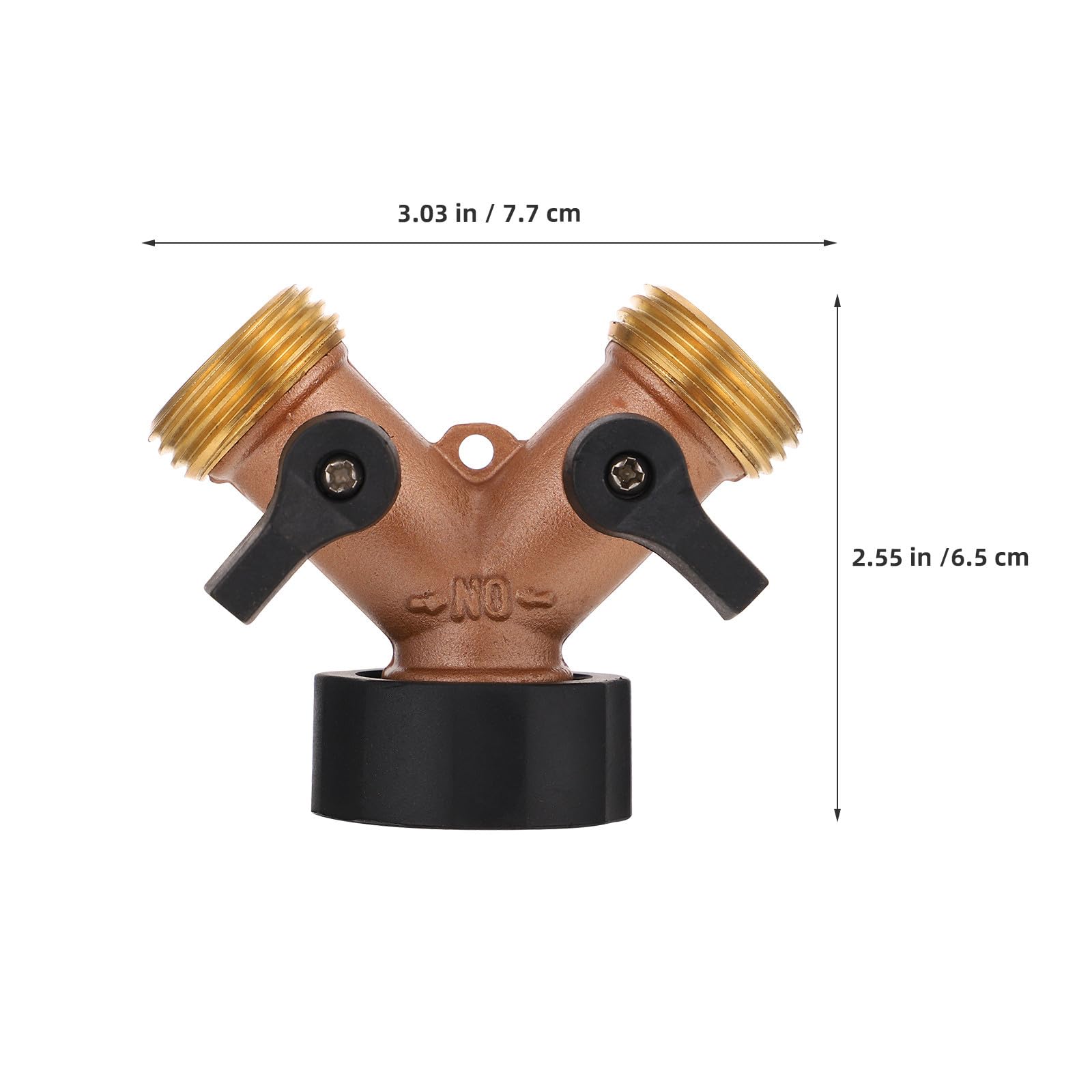 Yardwe 2 Pezzi in Ottone, Adattatore per Tubo da Giardino a 2 Vie, Raccordo rapido per Tubo dell'Acqua, valvola, Raccordo per Flessibile