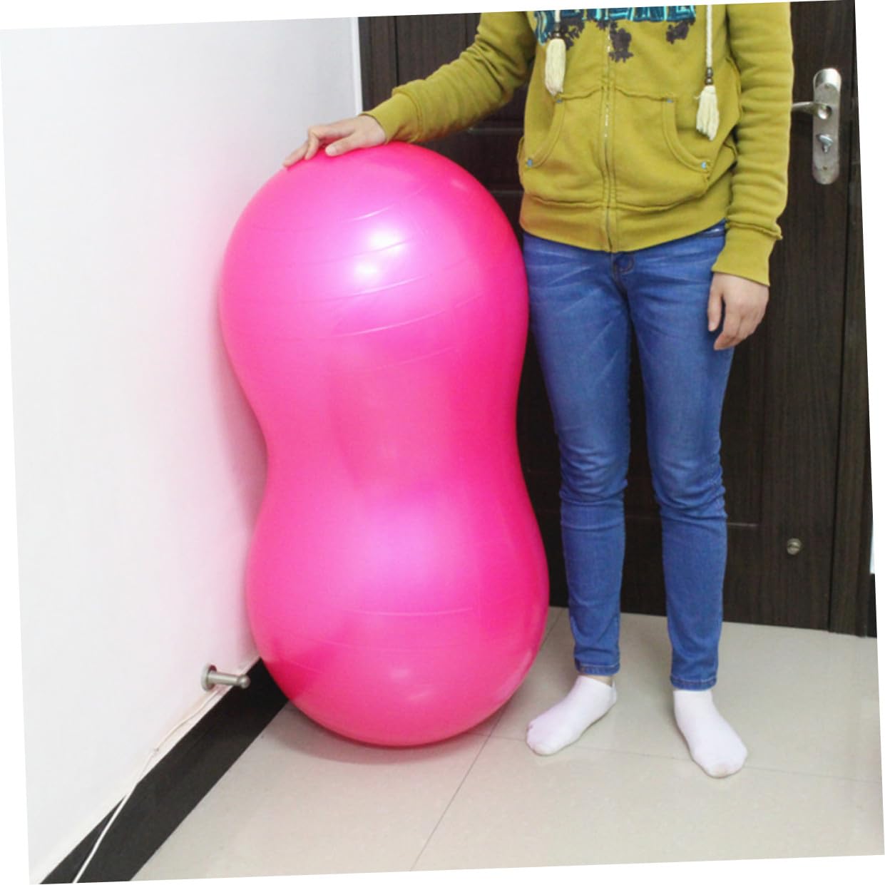 Hohopeti Verdickter Platzfester Gymnastikball in Erdnussform aus PVC für Yoga und Home Exercising zur Verbesserung von Koordination und Flexibilität