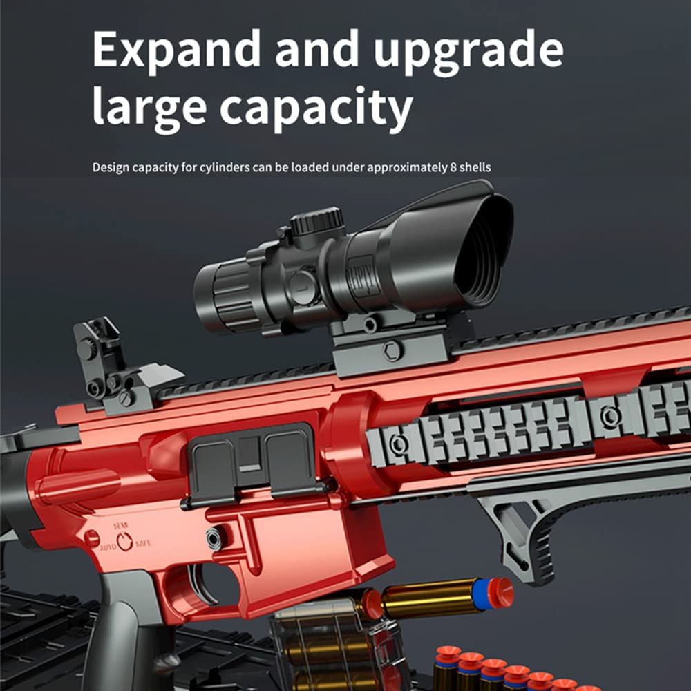 Pistolet zabawka, M416 Shell Ejection Soft Bullet Gun EVA Soft Sniper Rifle Blaster Weapon Toys Gun Zabawki Prezent urodzinowy dla chłopców, dziewcząt, nastolatków, czerwony