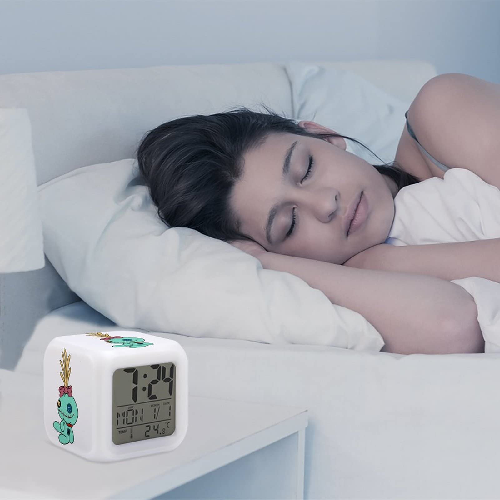 スティッチ＆スクランプ LEDライト 時計 Amazon.co.jp: スティッチ オハナ スクランプ SCRUMP 目覚まし