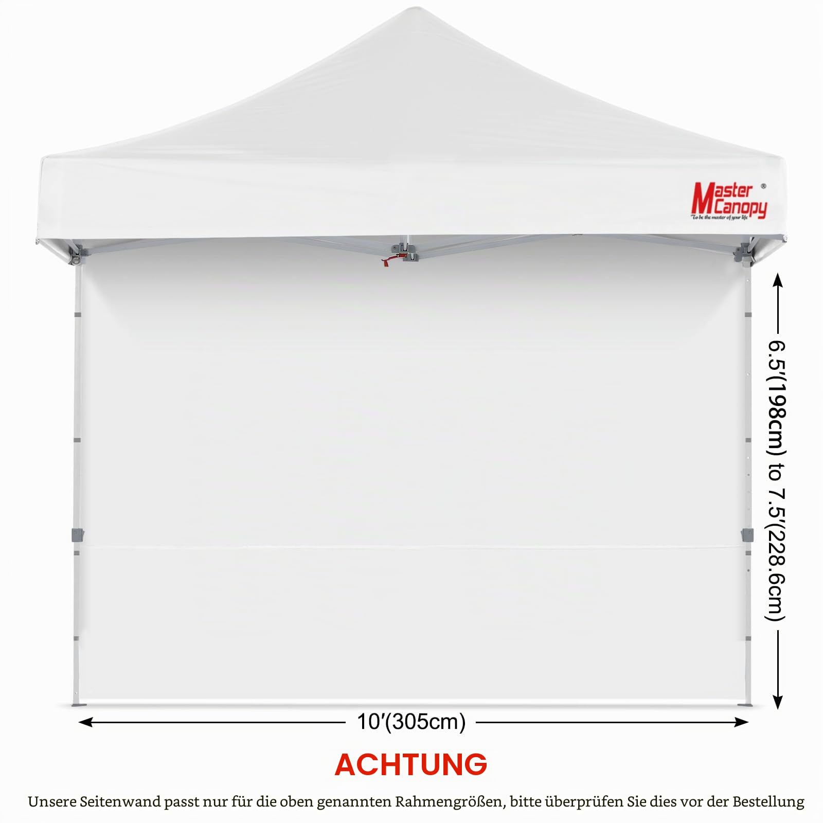 MasterCanopy Seitenwand/Seitenteil für Pop-up-Pavillon, Faltpavillon, Zelt, Canopy, 1 Stück