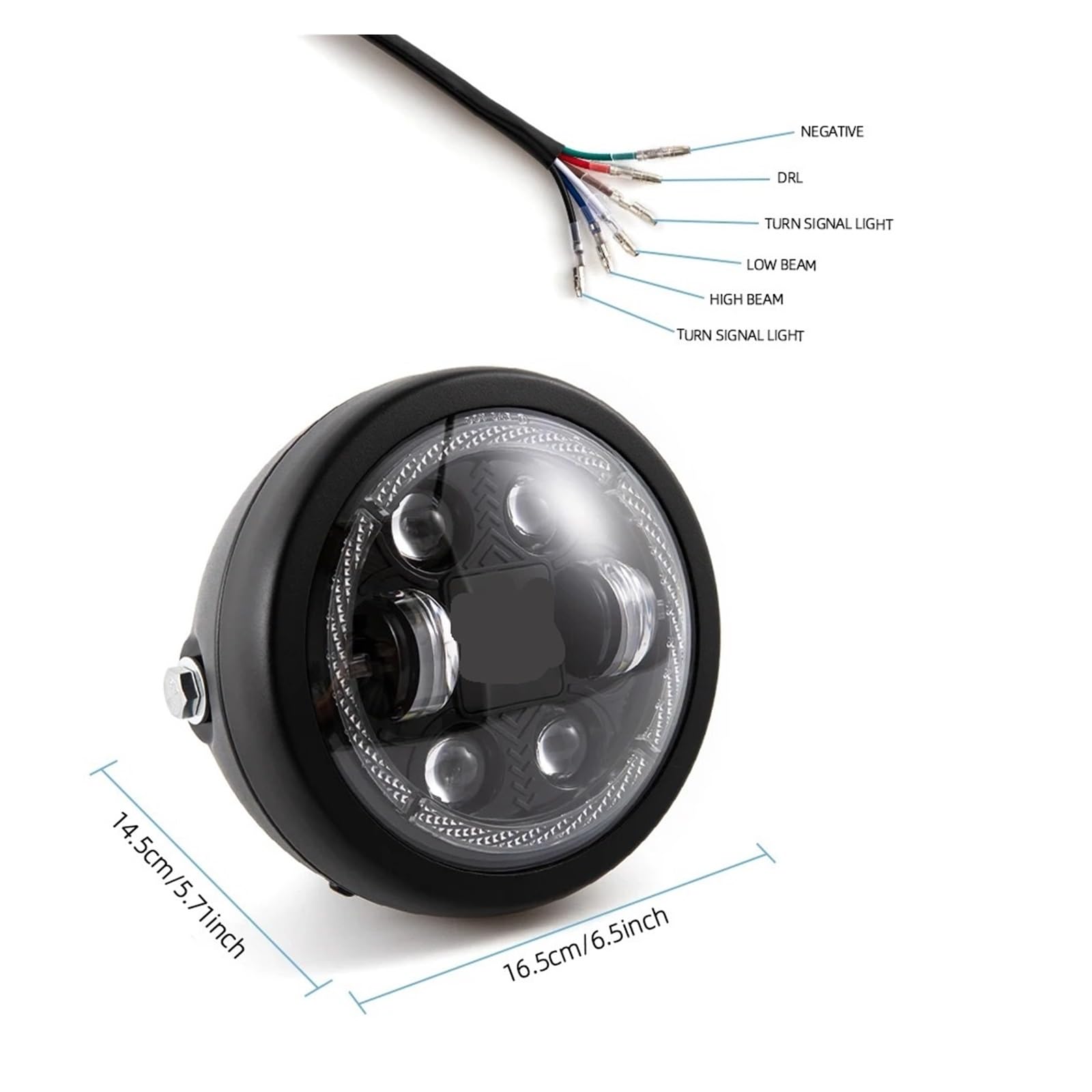 Pour Cb400sf Steed VT1800 6.5 Pouces LED Phare De Moto Rétro DRL Phare Universel Moto