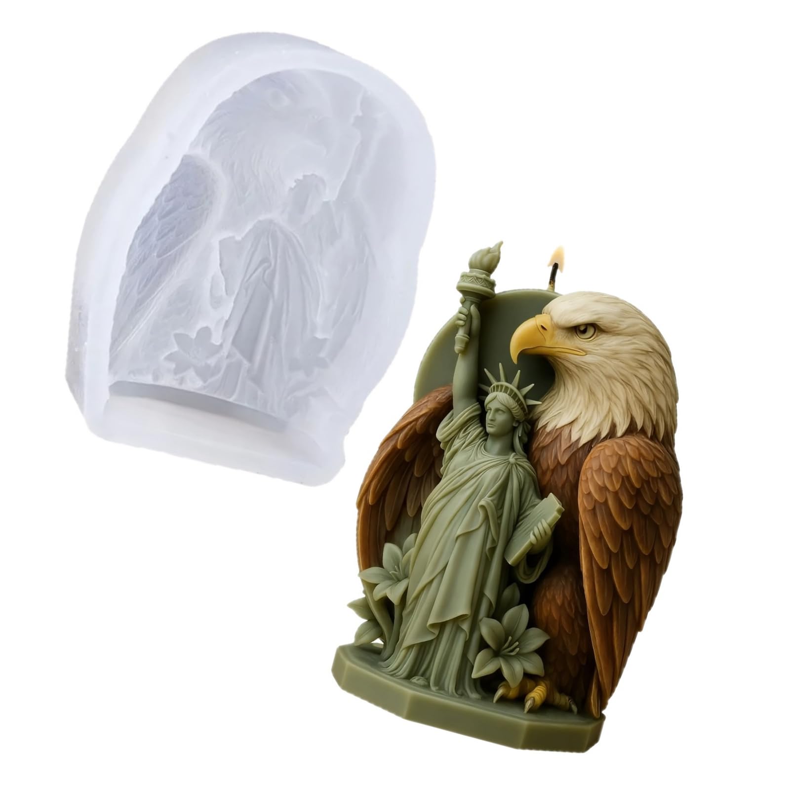 Hredyqw Flexible Angelic Figure Silicone Candle Mould for Household Craft and Decorative Aromatherapys Stone