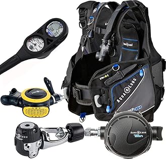 Aqua Lung Pro HD BCD i300 Dive Computer Titan / ABS Regulator Set,Medium
