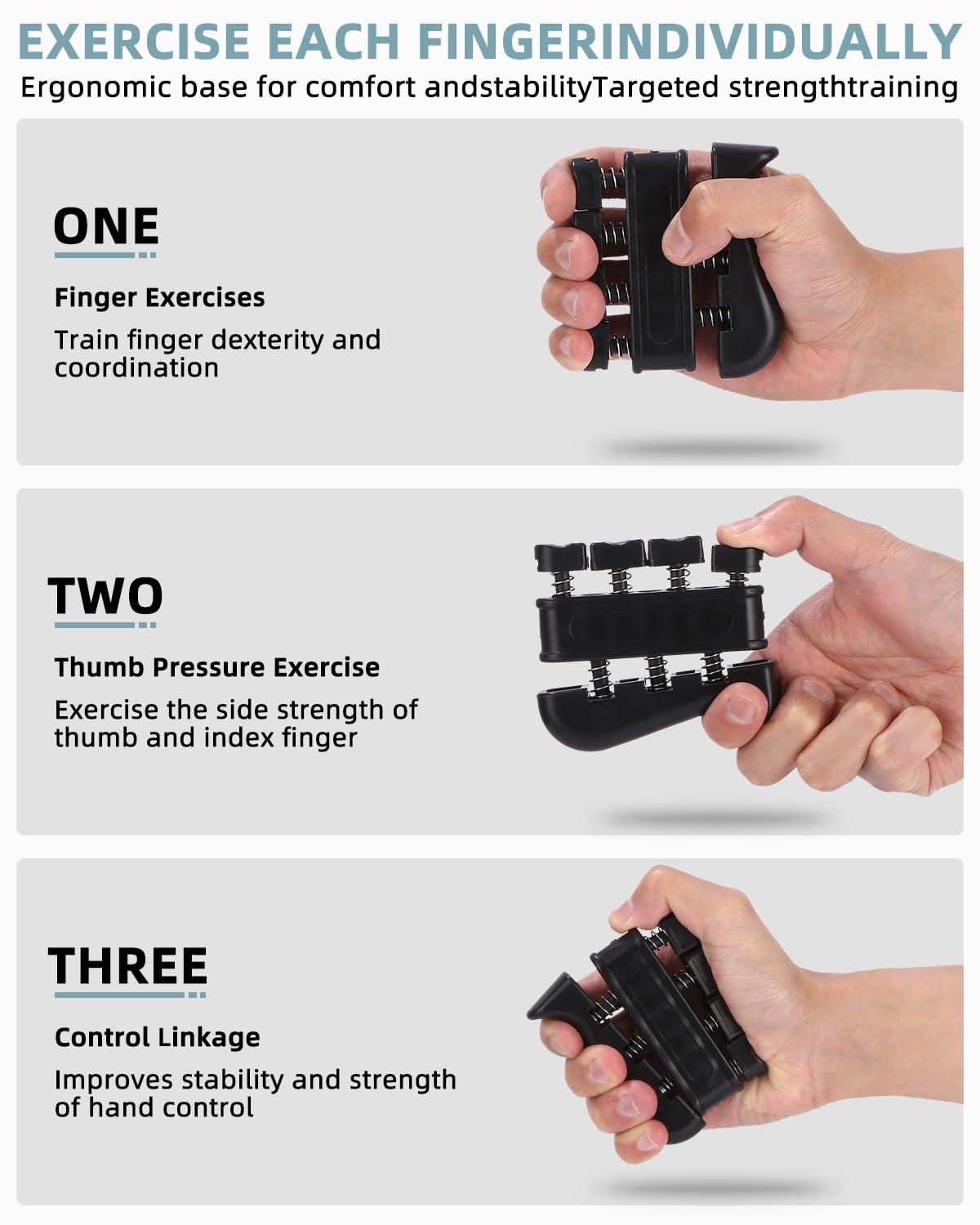 3 Pièces Musculation Avant Bras, Musculation Main, Hand Grip Trainer Pratique et Robuste, pour 3 Pièces Musculation Avant Bras, Musculation Main, Hand Grip Trainer Pratique et Robuste, pour