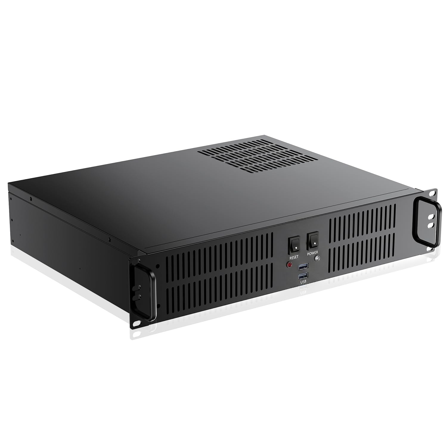 2U Micro ATX Compact Rackmount 3 x 3.5-inch HDD and 1 x 2.5-inch SSD, Chassis Support ATX PS2 PSU, USB