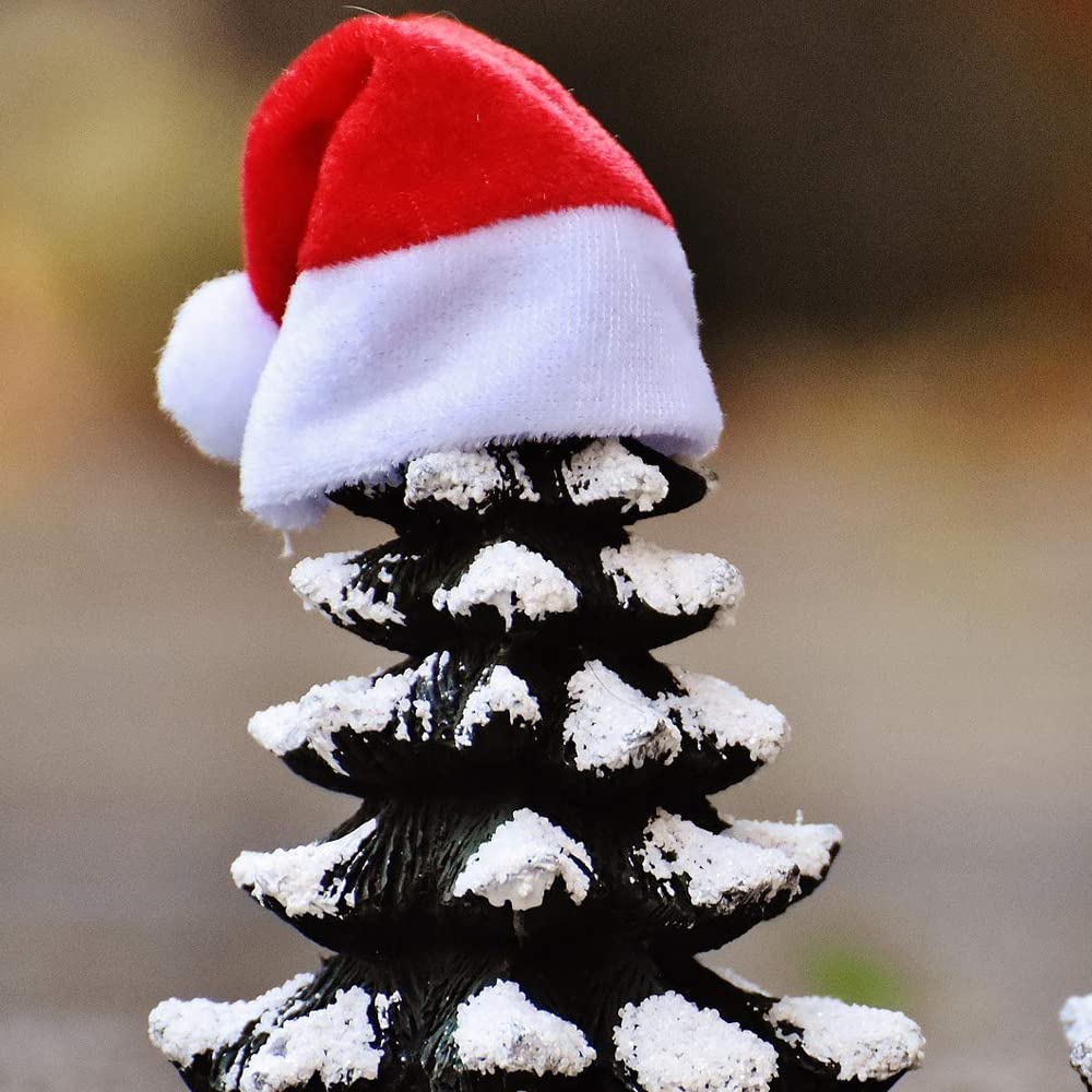 10 Stück Weihnachtsmützen Für Flaschen - Roter Nikolaus Flaschenüberzug