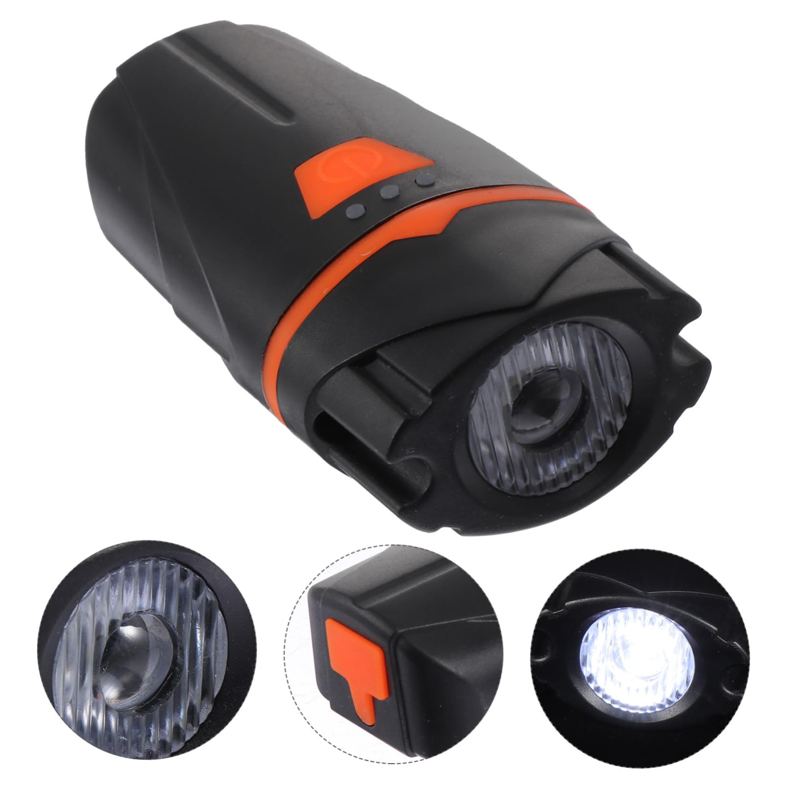 INOOMP 3pezzi Faro Anteriore Ricaricabile per Bici USB Luce Potente per Ciclismo Notturno Resistente e Facile da Installare Accessori per Sicurezza Viaggio
