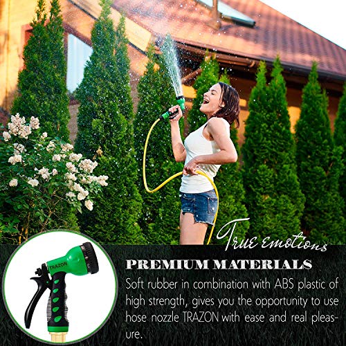 Garden Hose Nozzle Heavy Duty, High Pressure. Water Hose Nozzle Sprayer, Gun, Head. Spray Nozzle for Garden Hose, 9 Adjustable Watering Patterns, Best Nozzles for Garden, Lawn, Car Wash