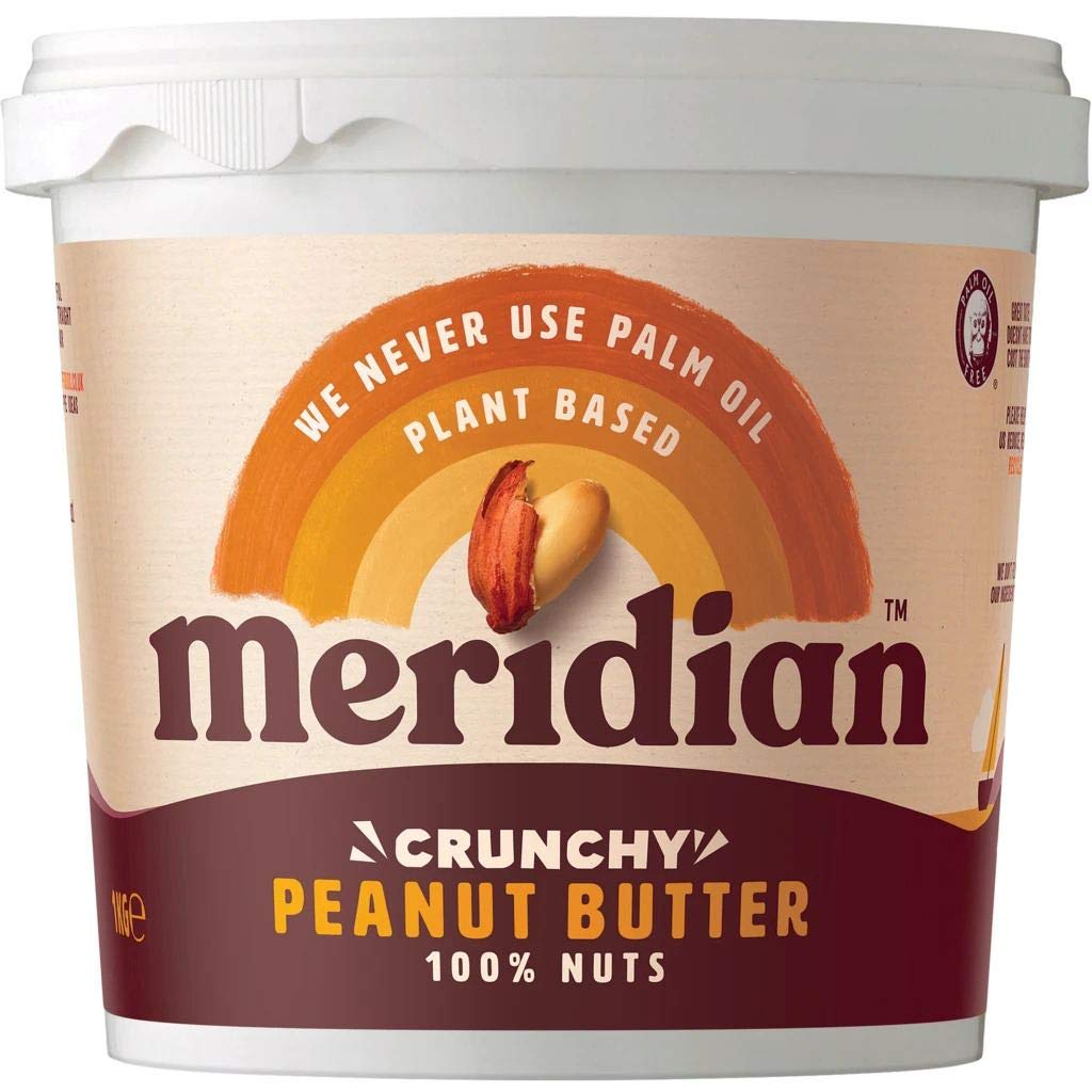 Crema de Maní Crujiente Meridian Foods Sin Azúcar Agregado 1kg Pack 6