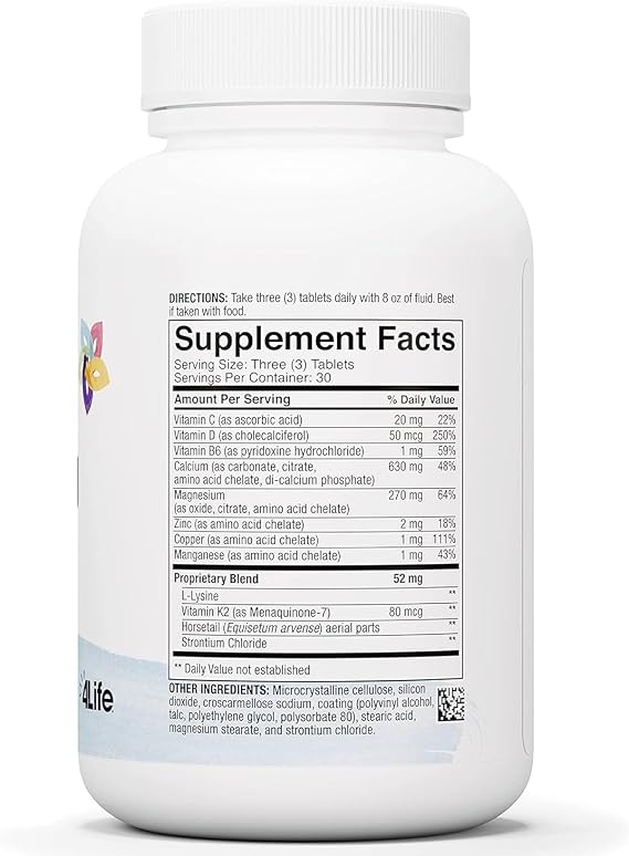 4Life Cal-Mag Complex Bone Support with Calcium Magnesium, 90 Tablets | Joint Support, Vitamins D C B6 and K2, Zinc, Copper, Manganese, Healthy Bone, Mineral balance, Daily wellness