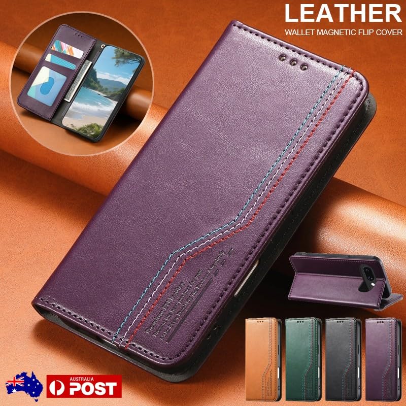 Housse Pixel 8 Pro cuir souple violet avec clapet magnétique premium - 2