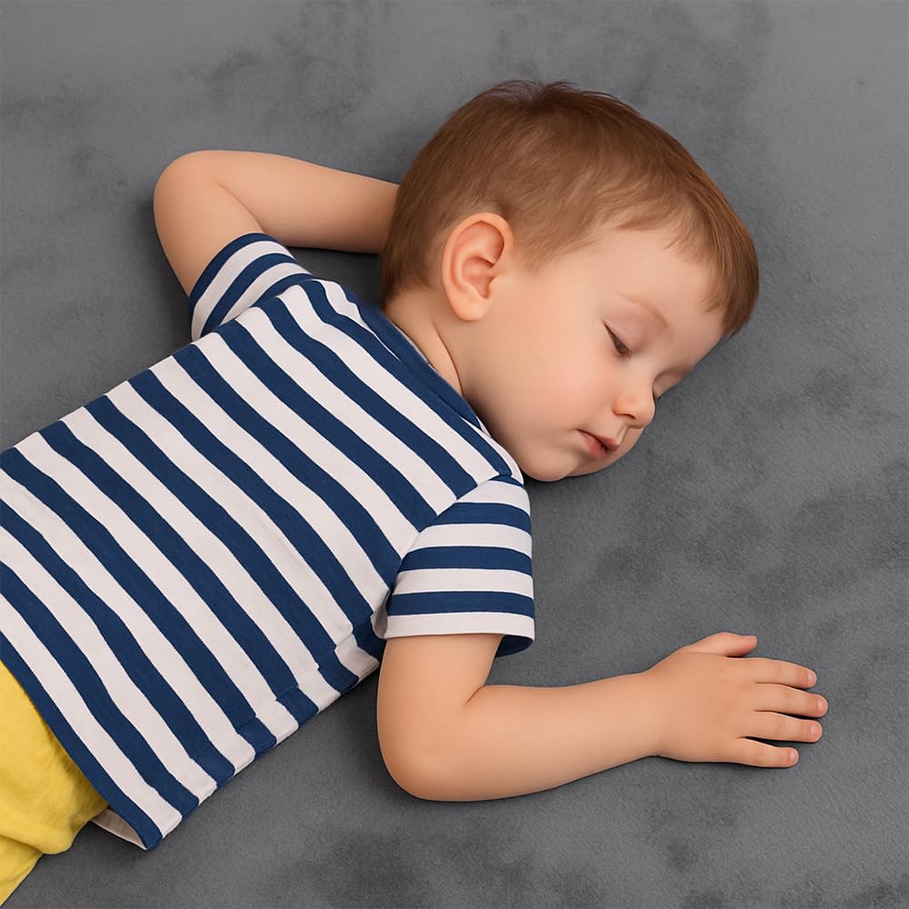 Baby Play Mat for Floor, 1.2″ Thick Foam 74X50 Playpen Mat, Ultra-Soft Velvet for Tummy Time & Crawling, Non-Slip Backing and Easy to Clean, Safe for Infants, Toddlers, and Kids (GRAY)