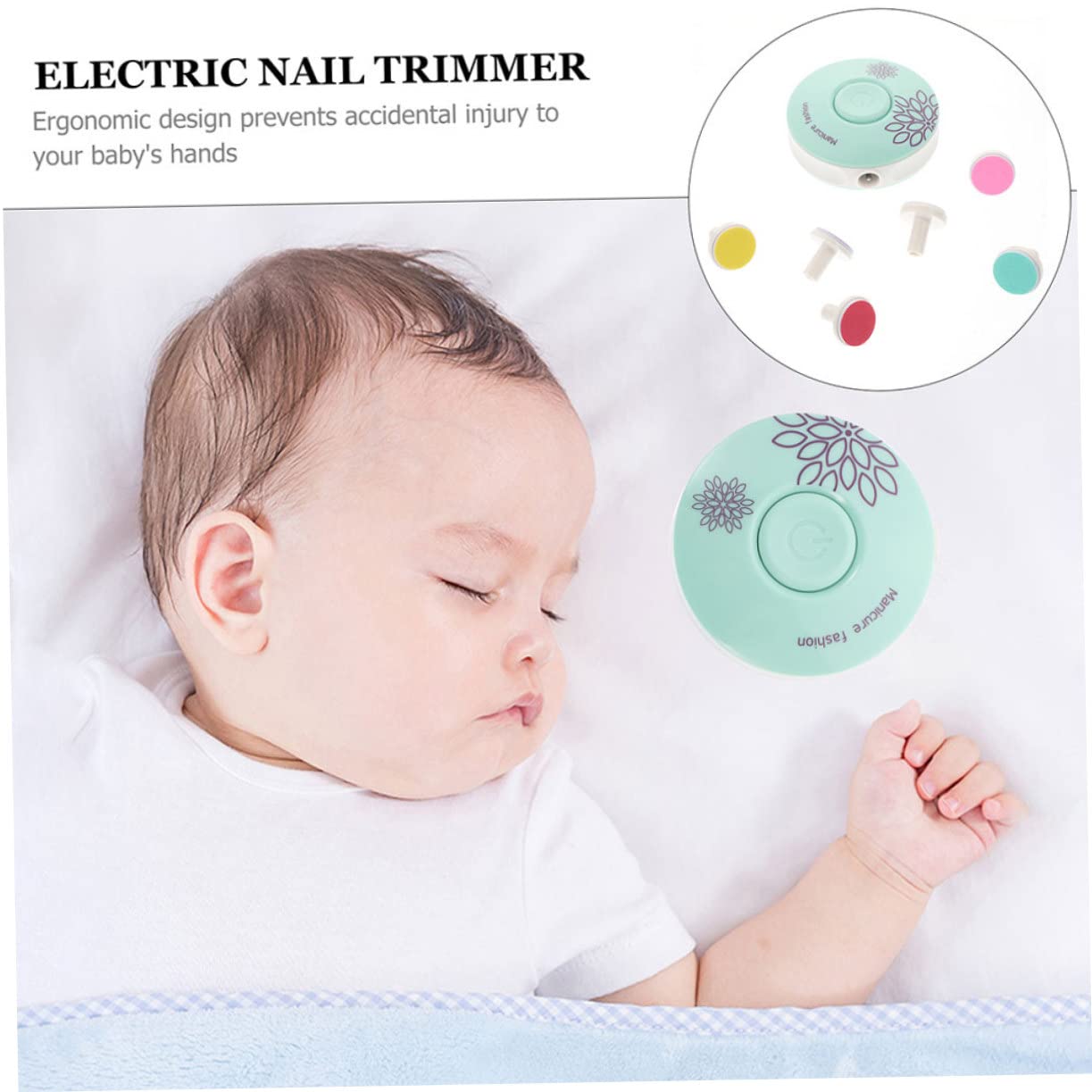 minkissy 3 Set Manicure Elettrico Tagliaunghie Per Bambini Set Lima Per Unghie Elettrica Delle Unghie Kit Pedicure Per Bambini