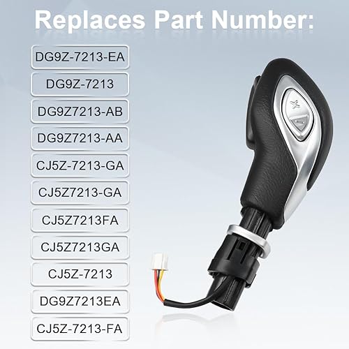 Miniatura 7 de JDMON Pomo de palanca de cambios automática con botón compatible con Ford Escape Fusion 2013 2014 2015 2016 Transit 2015-2020 Selector de palanca de