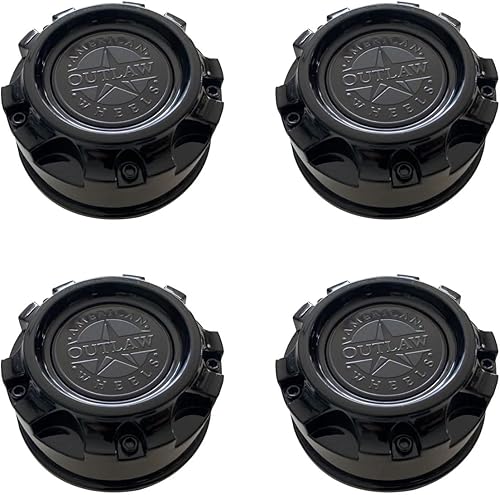 4 Uds rueda central HUB tapa cubierta brillante negro tapa American Outlaw 893 CAP1016 80846