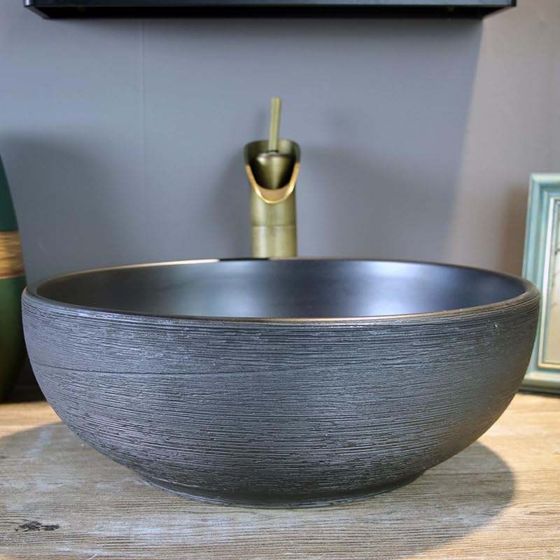 Umywalka Łazienkowa Nablatowa, Ceramiczna Umywalka Artystyczna, Umywalka Nablatowa, Okrągła Umywalka, Umywalka Retro, Umywalka Łazienkowa, Umywalki Łazienkowe