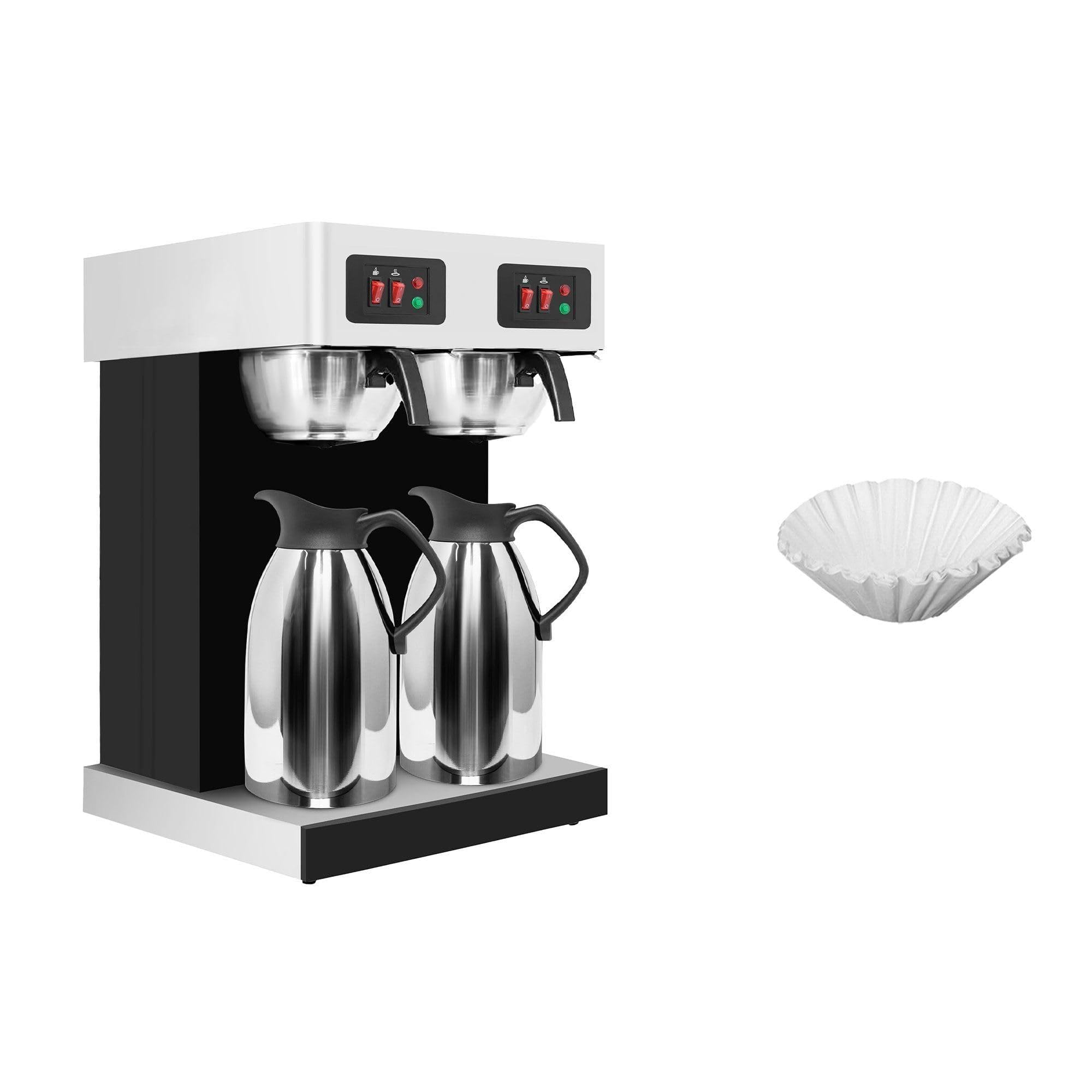 GGM Gastro FKMT20D, cafetière à filtre professionnelle, 4L, 2 carafes isothermes