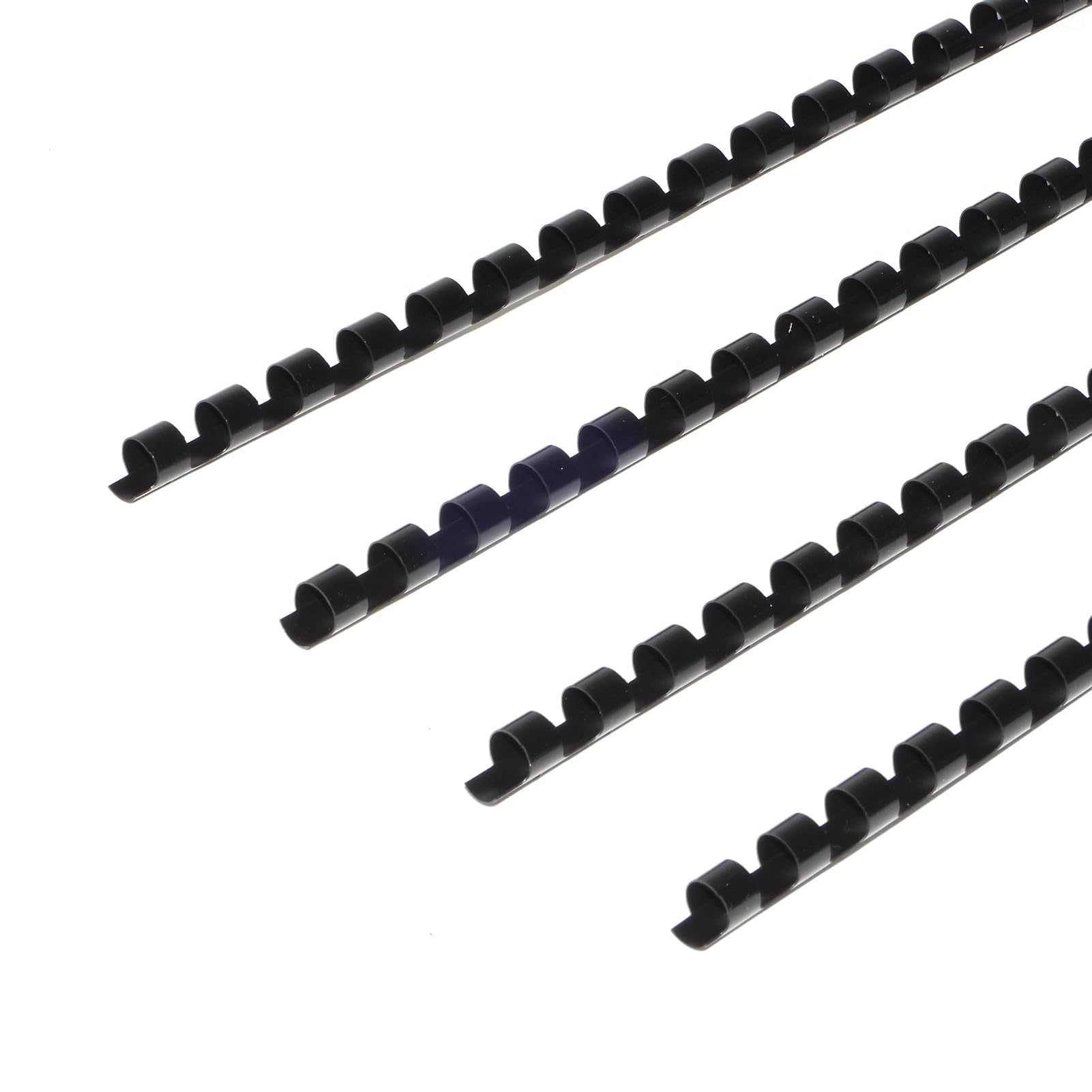 Rayson Plastic Binding Comb 8mm Black. 21-Ring, 40-Sheet Capacity, Comb Binding Spines Max. Binding A4 Size Paper, Pack of 100