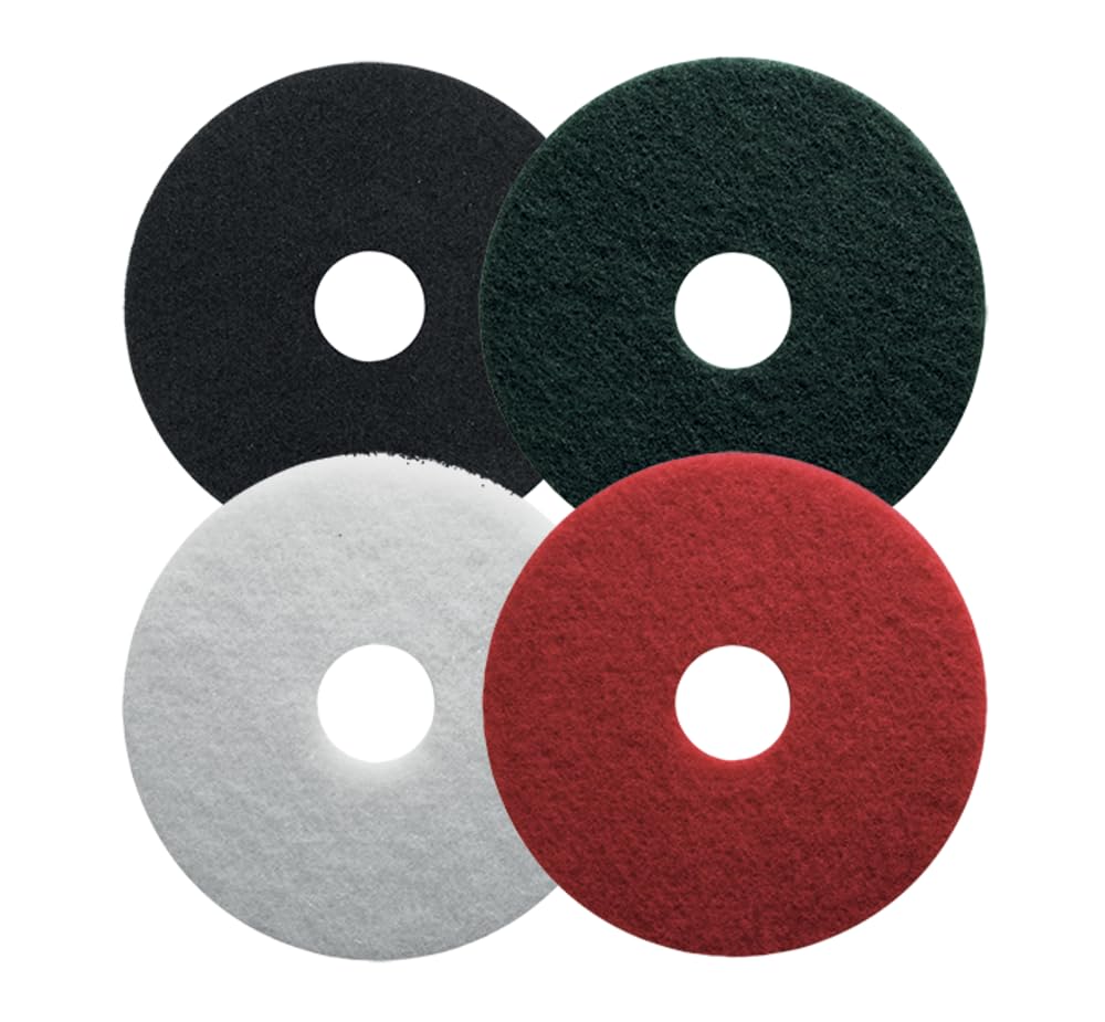 Leman - Lot de 5 disques PAD pour nettoyage des sols - rouge pour lustrage - D. 406 mm - 5240605 - Leman